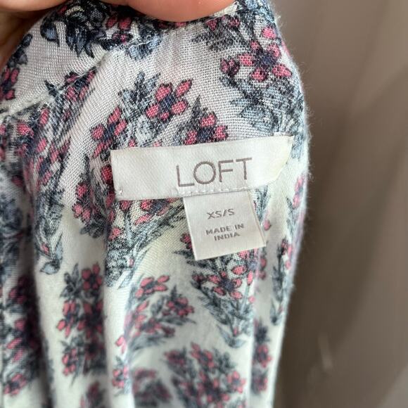 LOFT Floral Lightweight Rayon Blend Kimono Size XS/S - Picture 7 of 7